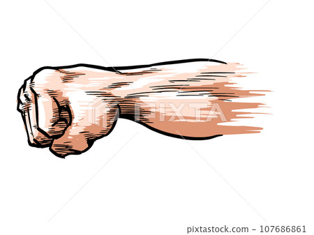 Illustration of a speedy punch 107686861