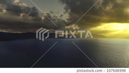 Amami Oshima sunrise taken with a drone 107686996