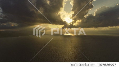 Amami Oshima sunrise taken with a drone Amami Oshima sunrise taken with a drone 107686997