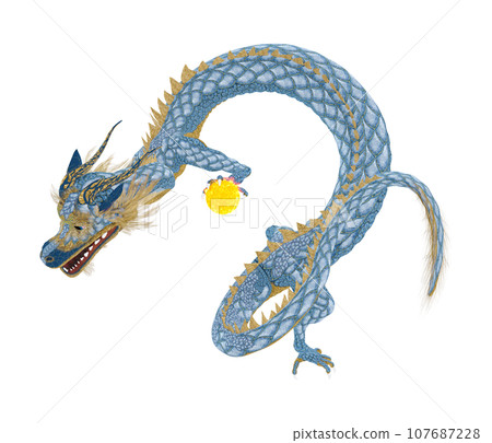 Realistic dragon illustration Realistic dragon illustration 107687228