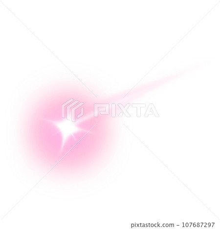 Sparkling star pink pastel gradient. Falling star colorful element. Sparkling star pink pastel gradient. Falling star colorful element. 107687297