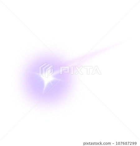 Sparkling star purple pastel gradient. Falling star colorful element. Sparkling star purple pastel gradient. Falling star colorful element. 107687299