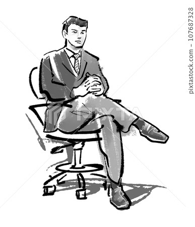 坐在椅子上的男人 坐在椅子上的男人 107687328