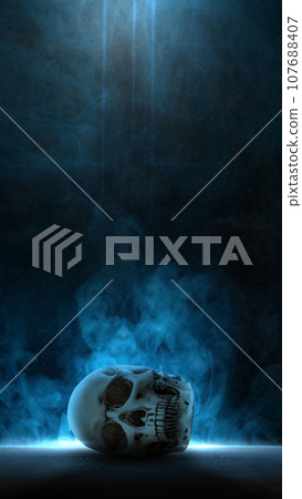 Scary skull Halloween 107688407