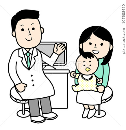 Simple person illustration Pediatric medical treatment 107688430