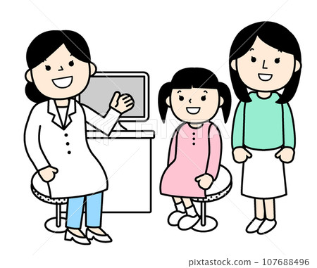 Simple character illustration: Children's examination Simple character illustration: Children's examination 107688496
