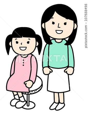Simple character illustration: Children's examination Simple character illustration: Children's examination 107688498