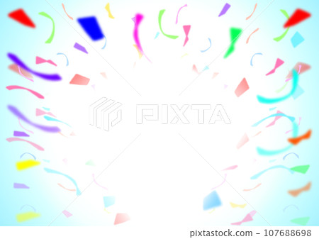 框架插圖與彩色五彩紙屑 [帶複製空間] [A4] 107688698