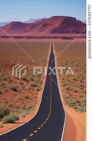 road in the desert road in the desert 107688797
