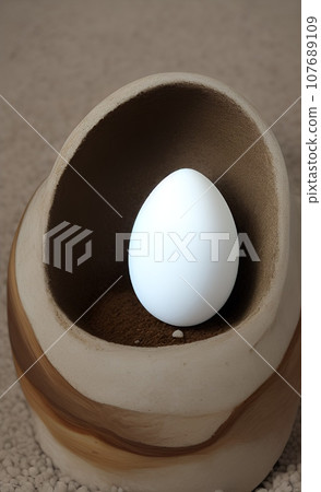 eggs in a wooden bowl 107689109
