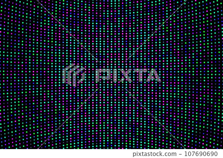 Concave LED screen with round purple, blue and green diodes Concave LED screen with round purple, blue and green diodes 107690690