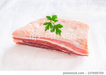 Pork belly block meat Pork belly block meat 107690709