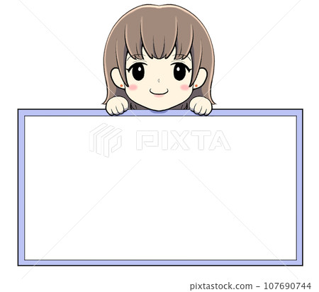 girl with frame girl with frame 107690744