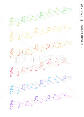 Illustration of colorful notes Illustration of colorful notes 107690756
