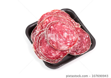Slices of salami Slices of salami 107690943