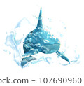 Killer whale + water effect 107690960