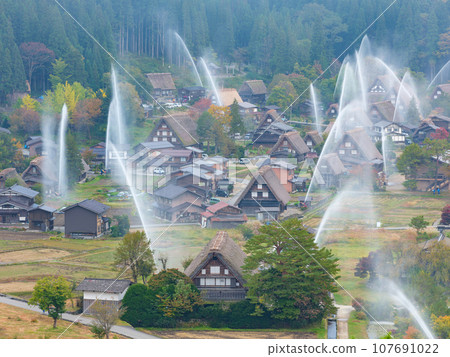 Gifu_Shirakawago water discharge training_Water arch 107691022