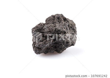 Volcanic stones on a white background Volcanic stones on a white background 107691242