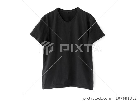Black tee shirt mockup Black tee shirt mockup 107691312