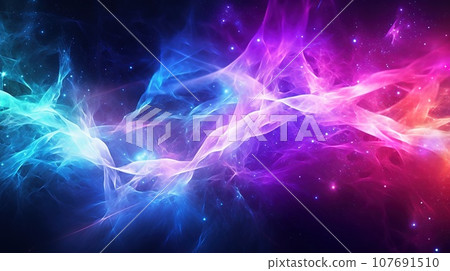 Abstract electric energy with fusion colorful waves, abstraction concept 107691510