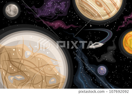 Vector Fantasy Space Chart Vector Fantasy Space Chart 107692092