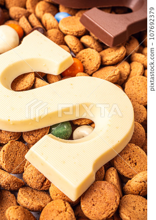 Dutch holiday Sinterklaas background 107692379