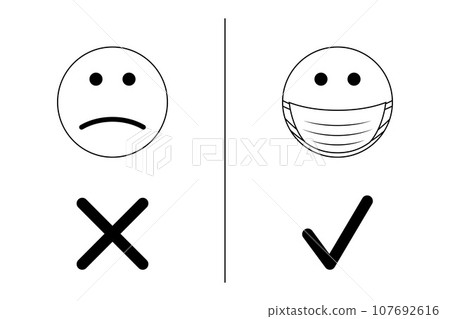 Wear face mask poster Wear face mask poster 107692616