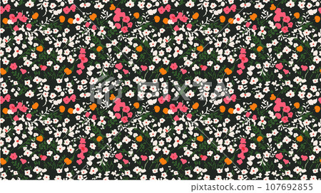 seamless ditsy flowers repeating pattern, tiny flowers pattern, ditsy, liberty , meadow, floral. 107692855