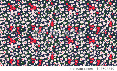 seamless ditsy flowers repeating pattern, tiny flowers pattern, ditsy, liberty , meadow, floral. 107692859