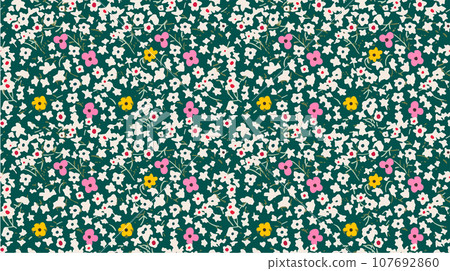 seamless ditsy flowers repeating pattern, tiny flowers pattern, ditsy, liberty , meadow, floral. 107692860