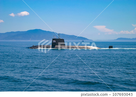Maritime Self-Defense Force submarine sailing Maritime Self-Defense Force submarine sailing 107693043