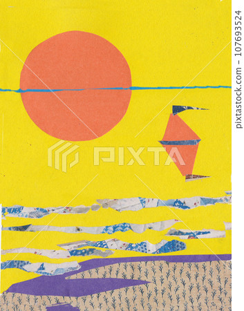 sunset on the sea sunset on the sea 107693524