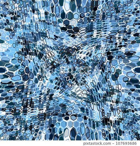 Camouflage seamless pattern with air blue hexagonal endless geometric camo Camouflage seamless pattern with air blue hexagonal endless geometric camo 107693686