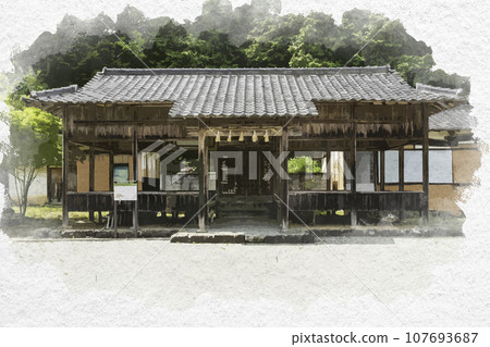 Watercolor style crescent moon Reiso Shrine Sayo-cho, Sayo-gun, Hyogo Prefecture Watercolor style crescent moon Reiso Shrine Sayo-cho, Sayo-gun, Hyogo Prefecture 107693687