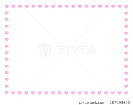 水彩心/框/情人節/可愛/粉紅色/橫式 107693890