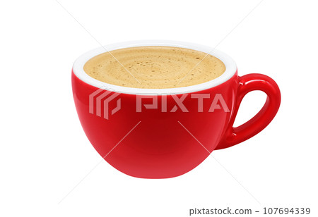 咖啡廳牛奶咖啡飲料插畫寫實 107694339