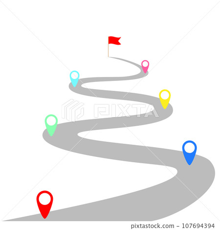 A roadmap to achieve your goals. Roads and map pointers. A roadmap to achieve your goals. Roads and map pointers. 107694394