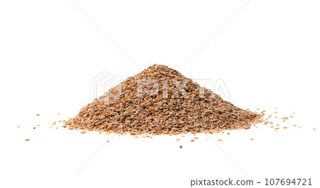 Plantago Ovata Seeds Isolated, Psyllium Husk, Isabgol Ispaghula 107694721