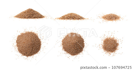 Plantago Ovata Seeds Isolated, Psyllium Husk, Isabgol Ispaghula Plantago Ovata Seeds Isolated, Psyllium Husk, Isabgol Ispaghula 107694725