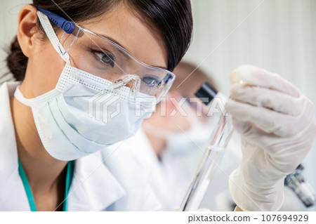 Asian Female Woman Scientist Medical Research Lab or Laboratory Asian Female Woman Scientist Medical Research Lab or Laboratory 107694929