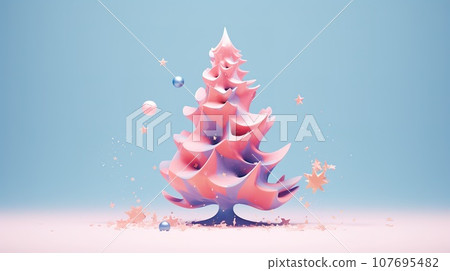 Merry Christmas and Happy New Year Celebration with Realistic Christmas Trees, Gift Boxes in Snowy Landscape. Winter Wonderland Xmas Background for Holiday Design. 3D Illustration. Merry Christmas and Happy New Year Celebration with Realistic Christmas Trees, Gift Boxes in Snowy Landscape. Winter Wonderland Xmas Background for Holiday Design. 3D Illustration. 107695482