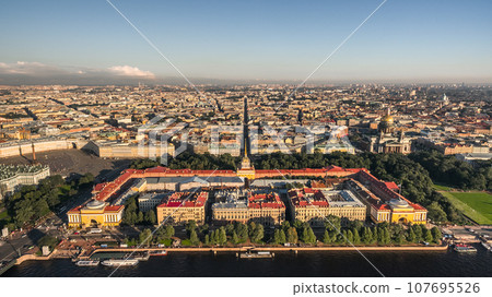 Aerial view of Admiralty in St. Petersburg Aerial view of Admiralty in St. Petersburg 107695526