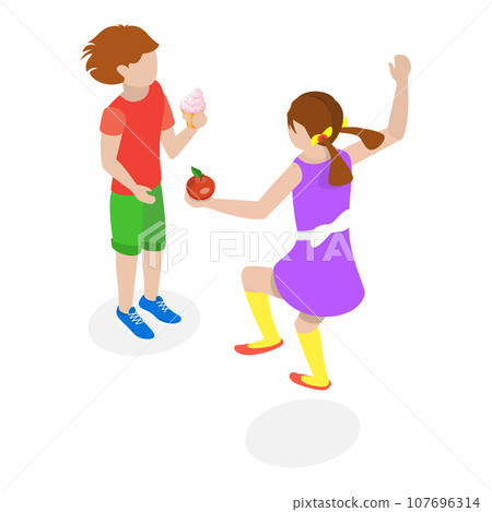 3D Isometric Flat Vector Illustration of Five Senses. Item 3 3D Isometric Flat Vector Illustration of Five Senses. Item 3 107696314
