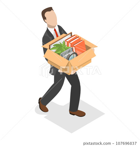 3D Isometric Flat Vector Illustration of Office Relocation. Item 5 3D Isometric Flat Vector Illustration of Office Relocation. Item 5 107696837