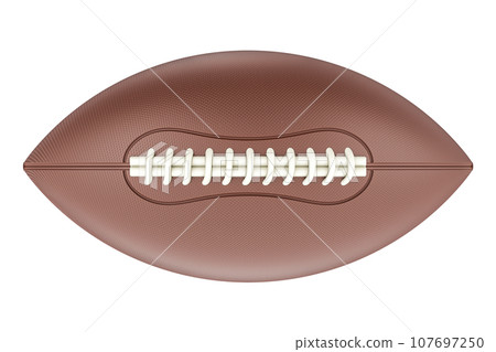 American Football Ball, 3D rendering American Football Ball, 3D rendering 107697250