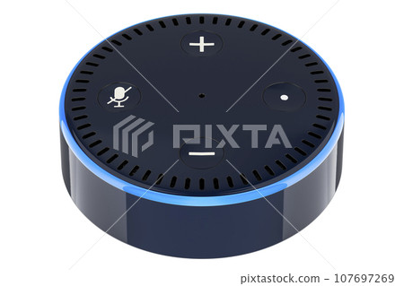 Modern smart speaker, 3D rendering 107697269