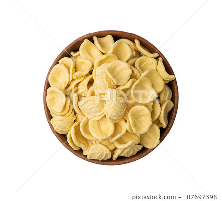 Raw Orecchiette Pasta, Homemade Dry Macaroni, Italian Recchietedde 107697398