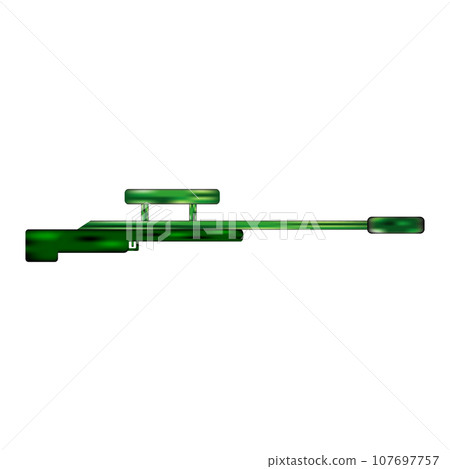 Sniper rifle icon, camouflage colors. 107697757