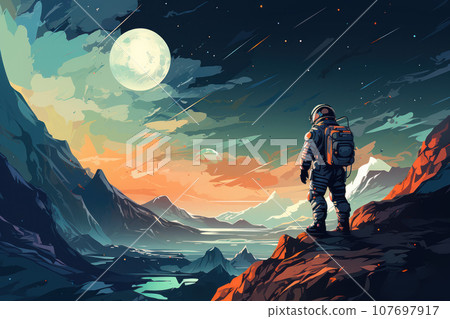 Astronaut in spacesuit 107697917