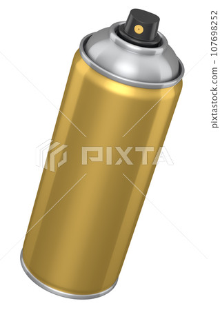 Can of spray paint isolated on white background. Spray bottle and dispenser Can of spray paint isolated on white background. Spray bottle and dispenser 107698252